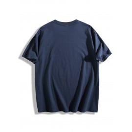 T-shirt de gola redonda para homem, branco, edição limitada, impressão dourada, casual, streetwear