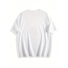 T-shirt de gola redonda para homem, branco, edição limitada, impressão dourada, casual, streetwear