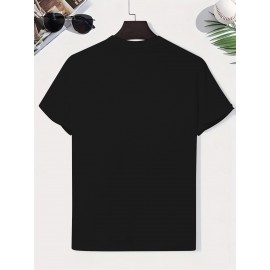 Camiseta Masculina WAY MAKER com Estampa Gráfica de Manga Curta - Design da Cruz Vermelha, Gola Careca em Algodão Preto, Ajuste Regular para Verão Casual para Jovens e Adultos
