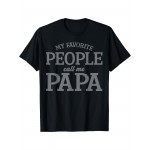 T-shirt masculina 220g 100% algodão - Meus favoritos chamam-me pai, humor vintage engraçado, t-shirt pai