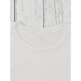 T-shirt masculina estampada na moda, corte simples com destaque de masculinidade, material de algodão puro, cor sólida calma e combinação de impressão dinâmica, confortável e respirável, essencial clássico de verão.