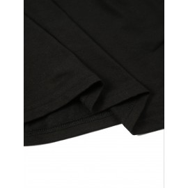 T-shirt masculina estampada na moda, corte simples com destaque de masculinidade, material de algodão puro, cor sólida calma e combinação de impressão dinâmica, confortável e respirável, essencial clássico de verão.