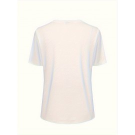 Camiseta Masculina Casual de Algodão com Estampa Geométrica de Águia - Gola Redonda, Essencial para o Verão, Lavável na Máquina, Tecido Confortável e Durável