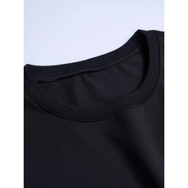 Camiseta Masculina de Manga Curta com Gráfico do Texas, Azul Marinho com Estampa em Negrito 