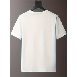 Camiseta Masculina de Manga Curta com Gráfico do Texas, Azul Marinho com Estampa em Negrito 