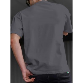 Camiseta Masculina de Manga Curta com Gráfico do Texas, Azul Marinho com Estampa em Negrito 