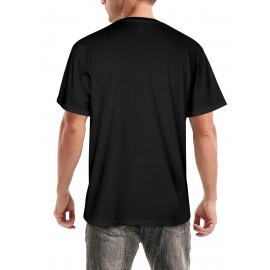 T-shirt gráfica de Brooklyn para homem - 180g de algodão macio, decote redondo, estilo urbano, preto com estampa branca, t-shirt casual de verão, roupa casual | Camisa com estampa ousada | Camisa de textura macia