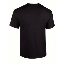 Camiseta Masculina com Gráfico de Águia Majestosa - 100% Algodão, Gola Redonda, Manga Curta, Ajuste Elástico, Design Casual da Vida Selvagem com Cena Vibrante do Pôr-do-Sol na Floresta, Camiseta de Verão Regular para Adultos