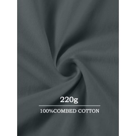 Camiseta Masculina de Algodão Espessado 220g - Estampa Gráfica Geométrica Manga Curta Gola Redonda, Camiseta Casual de Verão com Cores Vibrantes, Lavável à Máquina