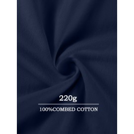 Camiseta Masculina de Algodão Espessado 220g - Estampa Gráfica Geométrica Manga Curta Gola Redonda, Camiseta Casual de Verão com Cores Vibrantes, Lavável à Máquina
