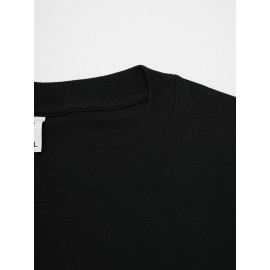 Camiseta Masculina 100% Algodão - Estilo Casual Esportivo com Gola Redonda, Manga Curta e Estampa de Desenho Animado, Top Respirável para Verão, Corte Regular, Design Ousado, Construção Durável, Moda Streetwear