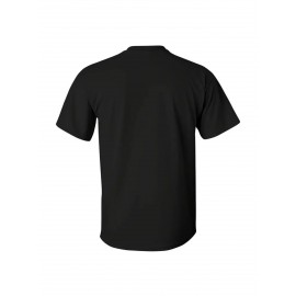Camiseta Masculina com Estampa de Veleiro de Santa Mônica Califórnia - Impressão Dupla Face, Camiseta de Algodão Preta com Gola Redonda, Casual e Confortável para Todas as Estações