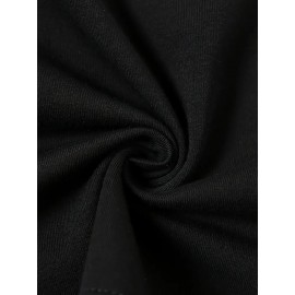 Camiseta Masculina com Estampa de Veleiro de Santa Mônica Califórnia - Impressão Dupla Face, Camiseta de Algodão Preta com Gola Redonda, Casual e Confortável para Todas as Estações