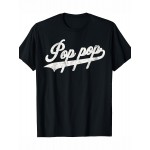 1pc Camiseta Pop Retro Estilo para Homens, 100% Algodão, Gola Redonda, Manga Curta, Ajuste Regular, Padrão Geométrico, Roupa Casual para Todas as Estações, Tecido de Malha com Esticamento Médio, 180g/m2 - Presente Ideal para o Dia dos Pais