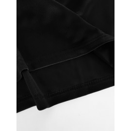 T-shirt masculina com estampa-azul marinho casual de verão, leve poliéster, concha redonda, mangas curtas, padrão geométrico, lavável à máquina.