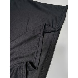 T-shirt masculina com estampa-azul marinho casual de verão, leve poliéster, concha redonda, mangas curtas, padrão geométrico, lavável à máquina.