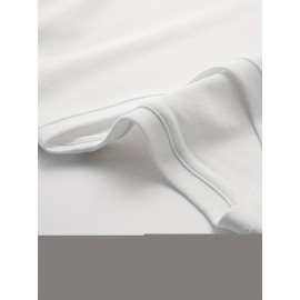 Camiseta Masculina de Algodão Respirável com Estampa de Silhueta Florestal - Gola Careca Casual e Manga Curta, Perfeita para Primavera e Verão, Tecido Micro-elástico para Conforto em Todas as Estações, Lavável à Máquina