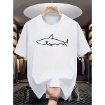 Camiseta Masculina Estampada da Moda, com um corte simples que realça a masculinidade, feita de material de puro algodão, combinando cor sólida estável com impressão vibrante, confortável e respirável, um clássico indispensável para o verão.