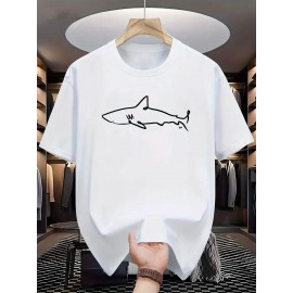 Camiseta Masculina Estampada da Moda, com um corte simples que realça a masculinidade, feita de material de puro algodão, combinando cor sólida estável com impressão vibrante, confortável e respirável, um clássico indispensável para o verão.
