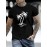 T-shirt masculina de manga curta com estampa de palmeira, confortável, com decote redondo, em algodão, respirável e macia, roupa masculina, t-shirt de verão e primavera, roupa de rua, tecido de algodão, estampa de letras na moda