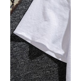 Camiseta Masculina com Estampa de Boston - 100% Algodão Gola Redonda com Gráfico Ousado 