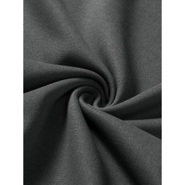 Moletom Masculino de Poliéster Macio na Cor Creme - Casual, Elegante com Manga Longa e Gola Redonda com Detalhe de Chaveiro de Esqueleto, Lavável à Máquina para Uso Confortável ao Ar Livre na Primavera & Outono