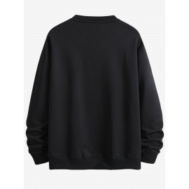 Moletom estampado com padrão criativo de urso com zíper, moletom de mangas compridas com capuz e gola redonda, casual e fashion, ideal para usar na primavera e outono, confortável e respirável.