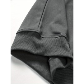 Moletom estampado com padrão criativo de urso com zíper, moletom de mangas compridas com capuz e gola redonda, casual e fashion, ideal para usar na primavera e outono, confortável e respirável.