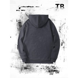 Moletom de cor sólida, versátil casual de outono inverno, moletom confortável casual masculino, moletom estiloso de manga longa