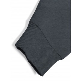 Moletom Casual Masculino com Estampa de Letras na Moda - Mistura de Algodão Aconchegante, Lavável à Máquina, Perfeito para Uso Externo no Outono & Inverno
