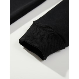 Moletom de manga comprida confortável para homem, com cordão e bolsa de canguru, pulôver casual para homem, adequado para uso diário.