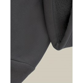 Moletom masculino básico de cor sólida, novo na moda, versátil e confortável, adequado para o outono, inverno e primavera, ideal para esportes diários, com bolso e capuz para uso casual ao ar livre.