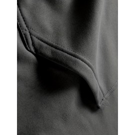 Moletom masculino básico de cor sólida, novo na moda, versátil e confortável, adequado para o outono, inverno e primavera, ideal para esportes diários, com bolso e capuz para uso casual ao ar livre.