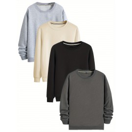 Camiseta confortável de manga longa versátil para homens, top casual para primavera outono, roupas masculinas para atividades ao ar livre