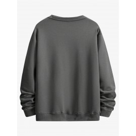 Camiseta confortável de manga longa versátil para homens, top casual para primavera outono, roupas masculinas para atividades ao ar livre