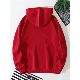 Moletom com capuz masculino solto, feito de mistura de algodão, com bolso, casaco para outono e inverno, adequado para uso no outono e inverno. Roupas esportivas, ideais para presentes de feriado, presentes preferidos.