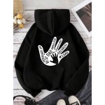 Moletom Feminino Estampado de Super-Herói, Moletom Casual Moderno, Cor Sólida, Modelo Solto, Ideal para Primavera, Verão e Outono - Presente para o Dia dos Pais