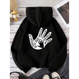 Moletom Feminino Estampado de Super-Herói, Moletom Casual Moderno, Cor Sólida, Modelo Solto, Ideal para Primavera, Verão e Outono - Presente para o Dia dos Pais