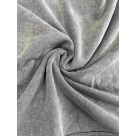 Moletom de Outono e Inverno, Pode Ser Usado no Dia a Dia, Cor Sólida Lavada para Dar Aparência de Velho, Blusa de Gola Redonda sem Cordão, Moda Masculina, Moletom