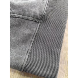 Moletom de Outono e Inverno, Pode Ser Usado no Dia a Dia, Cor Sólida Lavada para Dar Aparência de Velho, Blusa de Gola Redonda sem Cordão, Moda Masculina, Moletom
