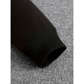 Camisola com capuz estampada de galáxias para outono/inverno masculino, forro de Terry francês, poliéster, tecido de tricô não elástico, ajuste solto com detalhe de bolso, estilo casual desportivo com capuz