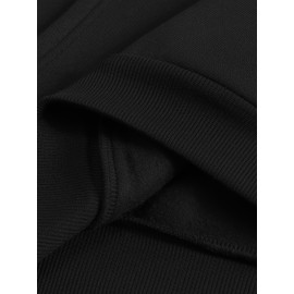 Camisola com capuz estampada de galáxias para outono/inverno masculino, forro de Terry francês, poliéster, tecido de tricô não elástico, ajuste solto com detalhe de bolso, estilo casual desportivo com capuz