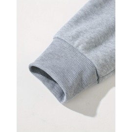 Camisola de malha com capuz para homem, de cor sólida, simples, para outono e inverno, com bolso canguru, design casual, para homem, para atividades ao ar livre.
