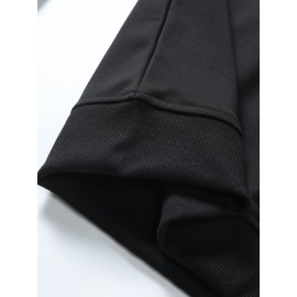250g Suéter de Pescoço de Tripulação Impresso, Unissex, Novo Estilo, Solto e Confortável, Apropriado para Viagem e Uso Casual