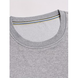 Suéteres confortáveis de manga comprida para homens, versáteis para casa, casual, moda, trabalho, esportes e atividades ao ar livre, ideais para presentear no outono e inverno.