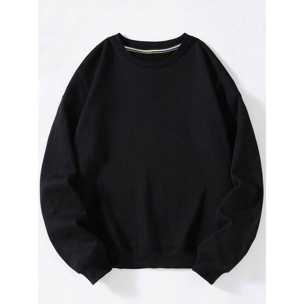 Suéteres confortáveis de manga comprida para homens, versáteis para casa, casual, moda, trabalho, esportes e atividades ao ar livre, ideais para presentear no outono e inverno.