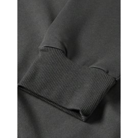 Lazer, Moda, Comutação Versátil, Esportes, Capuz Confortável de Manga Comprida Versátil para Homens, Imprimido Macio, Primavera e Outono, Tops Casuais, Roupas de Exterior para Homens