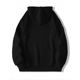 Imprima, Moletom casual e aconchegante para homens, Moletom com capuz de manga comprida na moda, Top versátil casual para outono inverno