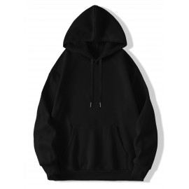 Imprima, Moletom casual e aconchegante para homens, Moletom com capuz de manga comprida na moda, Top versátil casual para outono inverno