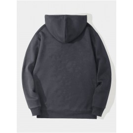 Imprima, Moletom casual e aconchegante para homens, Moletom com capuz de manga comprida na moda, Top versátil casual para outono inverno